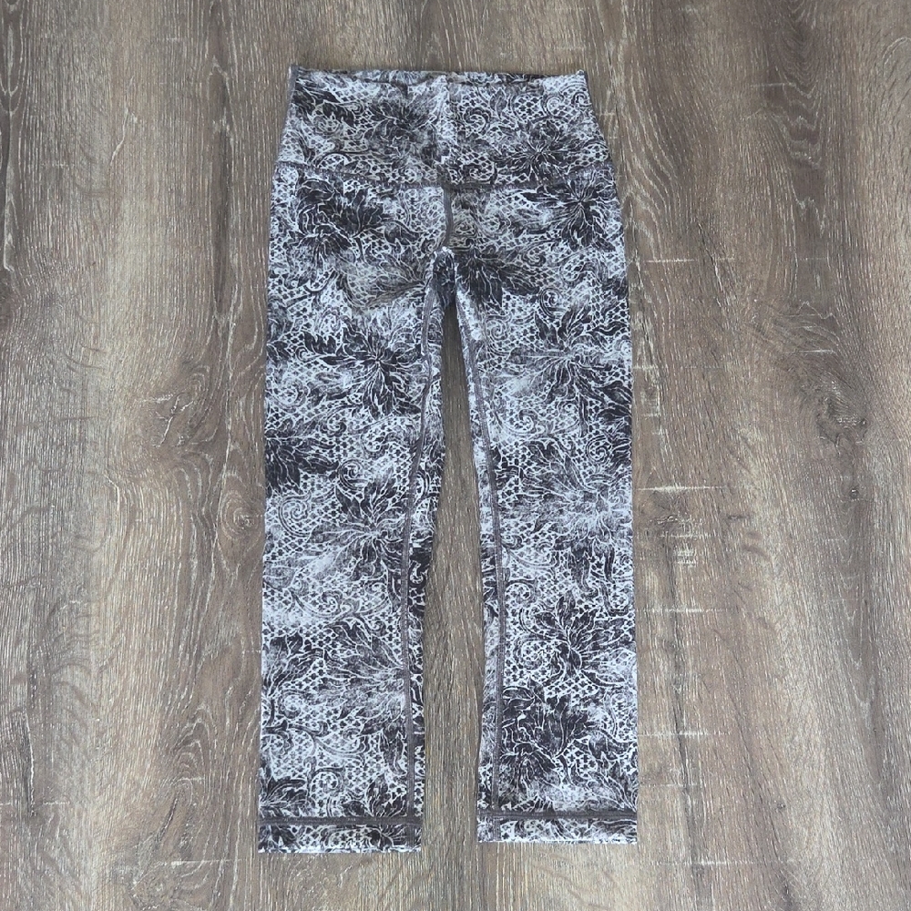 Lululemon Fast & Free Cropped Tight II *Nulux Serigraph Starlight Black XS 4
